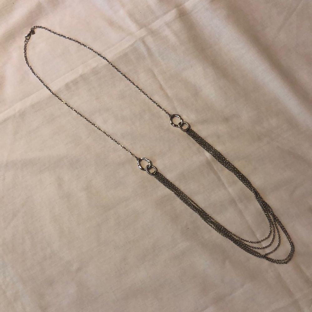 BANANA REPUBLIC Long silver necklace